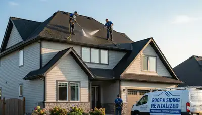 Professional roof cleaning and vinyl siding specialists in Tampa, FL restoring home exteriors