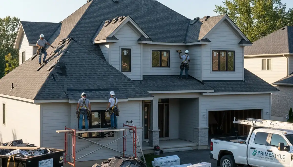Vinyl siding installation on Tampa FL home by Next Level Exteriors for weather-resistant protection