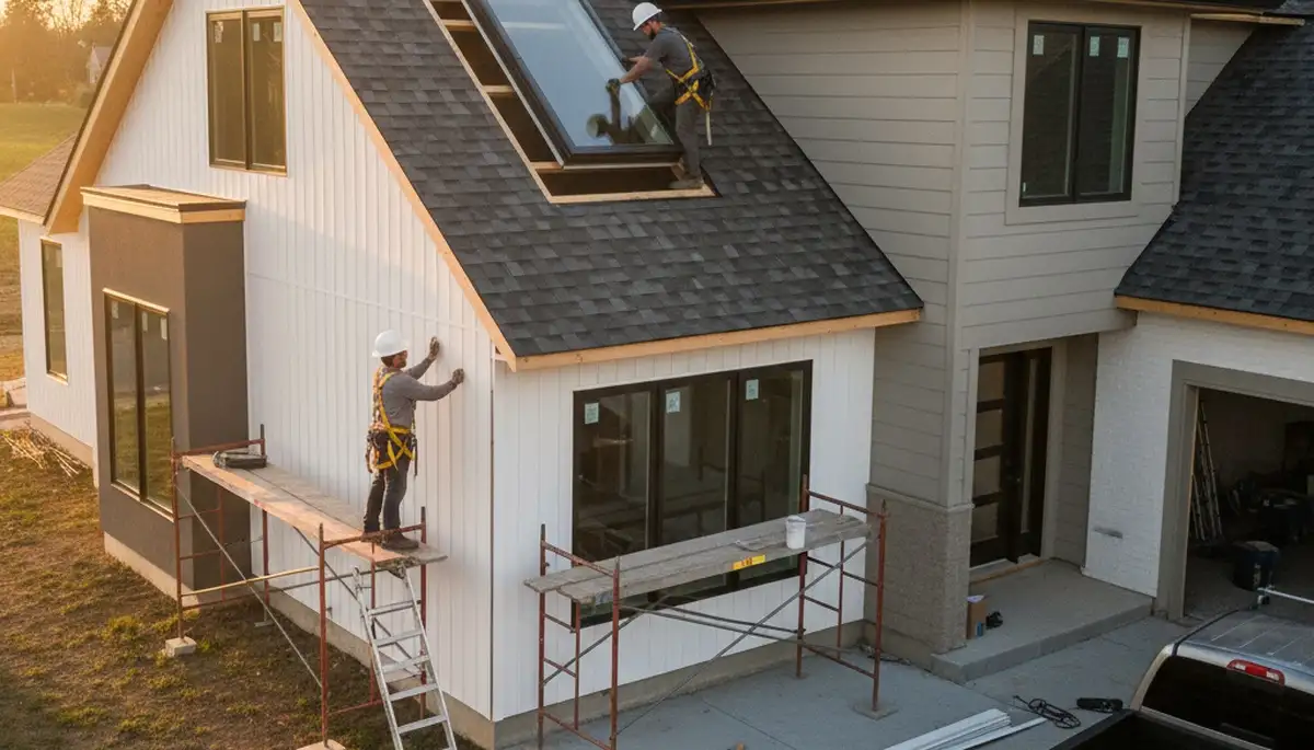 Professional skylight installation on vinyl siding home in Tampa, FL by Next Level Exteriors