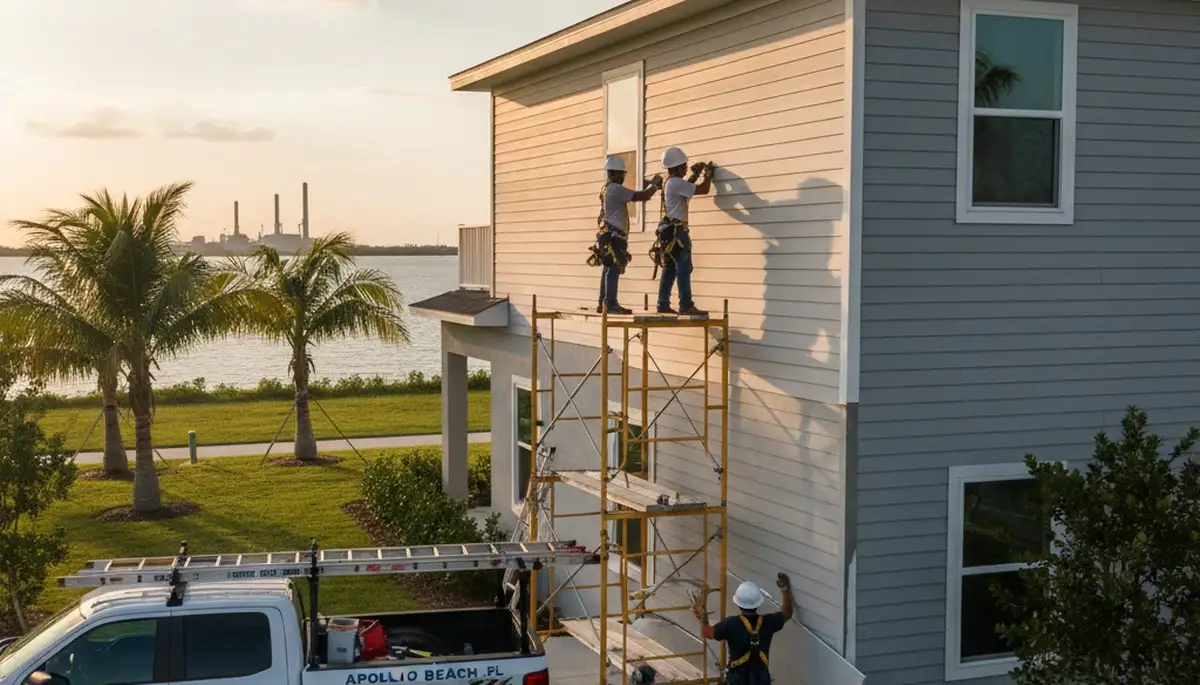 Professional vinyl siding installation on home exterior in Tampa, FL