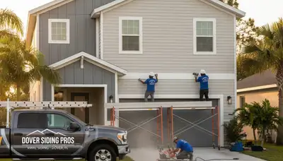 Professional vinyl siding installation on residential home exterior in Tampa, FL