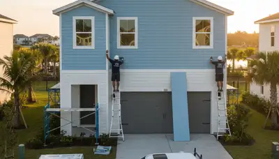 Vinyl siding installation on Tampa FL home exterior by professional siding contractors
