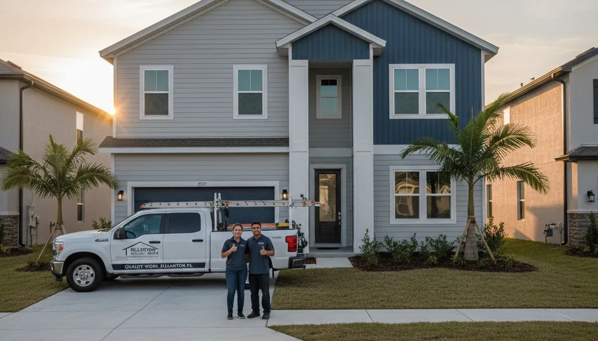 Vinyl siding installation on residential home exterior in Tampa FL by professional siding contractors