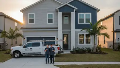 Vinyl siding installation on residential home exterior in Tampa FL by professional siding contractors