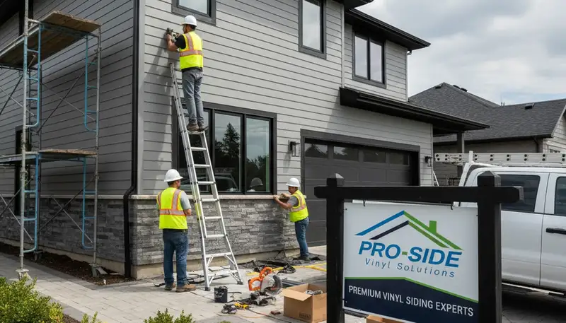 Vinyl siding installation on Tampa FL home by Next Level Exteriors contractors