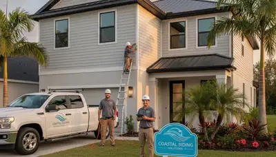 Professional vinyl siding installation on residential home exterior in Tampa, FL