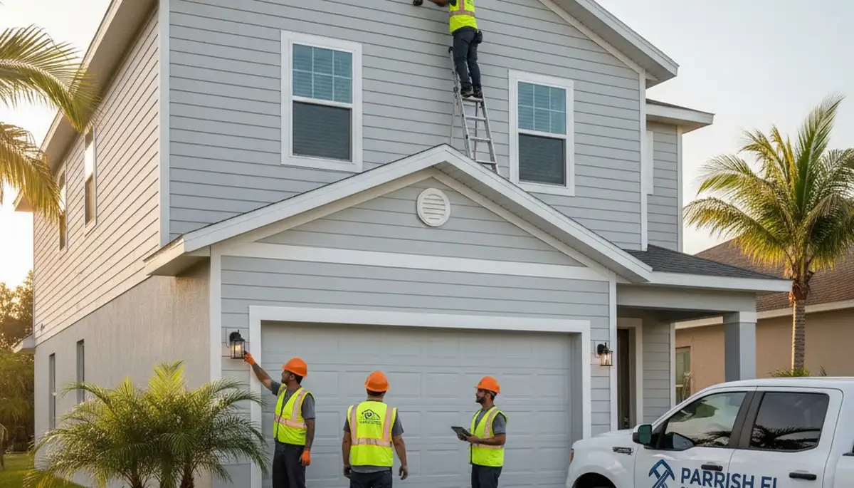 Vinyl siding installation on residential home exterior in Tampa FL by local siding experts