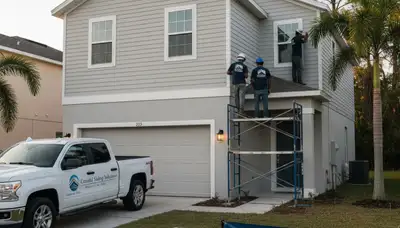 Professional vinyl siding installation on home exterior in Tampa, FL