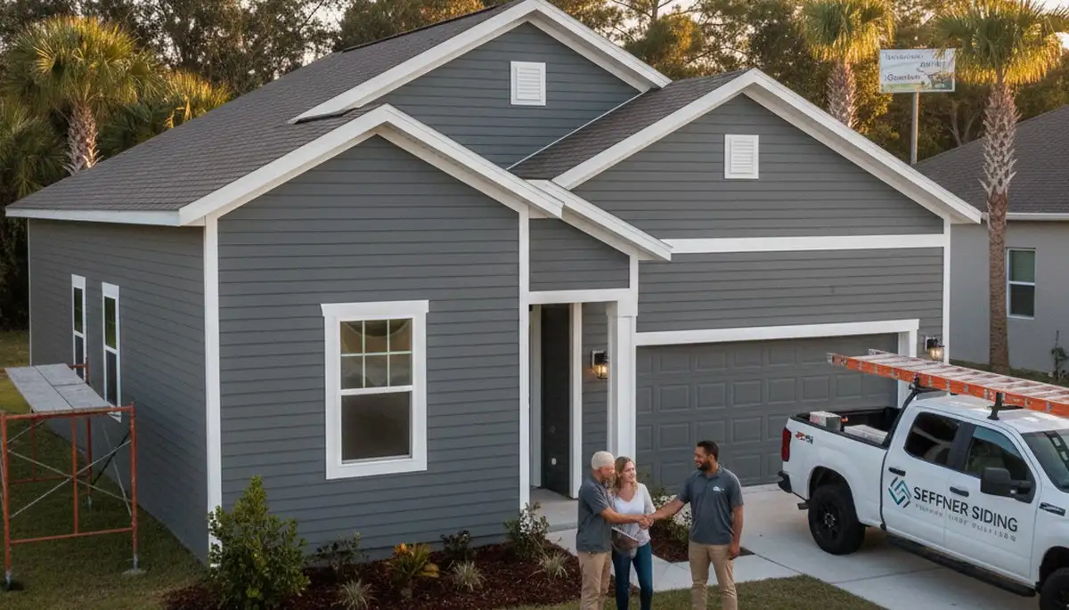 Professional vinyl siding installation on a Tampa FL home exterior by local siding experts